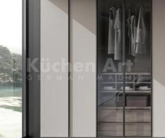 Dressing avec Armoire Battante Portes en Verre Crystal et Bois Élégant - 3
