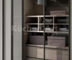 Dressing avec Armoire Battante Portes en Verre Crystal et Bois Élégant - 5
