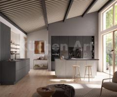Cuisine industrielle moderne | Gris texturé & design fonctionnel - 2